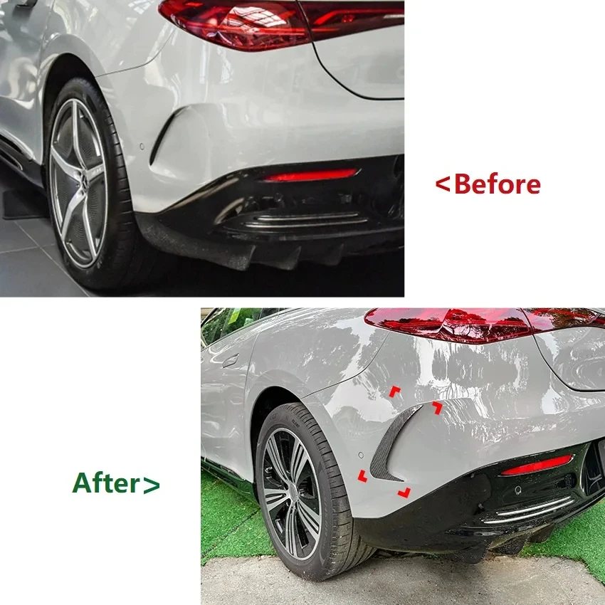 For Mercedes-Benz EQE Class V295 EQE350 EQE500 2023 Rear Bumper Splitter Lip Body Kit Spoiler Air Vent Cover Canard