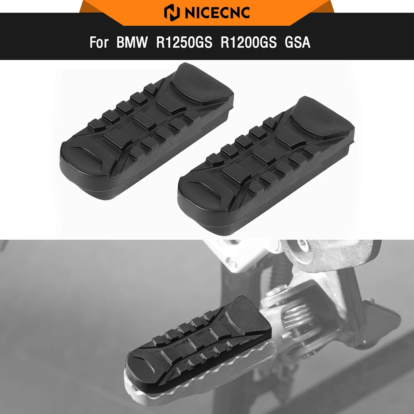 

For BMW R1250GS GSA 2019-2023 Front Footpegs Footrest Rubber Cover R1200GS R1250GS/Adventure F850GS F750GS R Nine T S1000XR