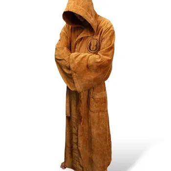 Flannel ชุดนอนกิโมโนทองชุดอาบน้ําฤดูหนาว Hooded หนาชุดนอน Star Dressing Nightgowns เทอร์รี่ Robe เสื้อคลุมอาบน้ําอุ่น