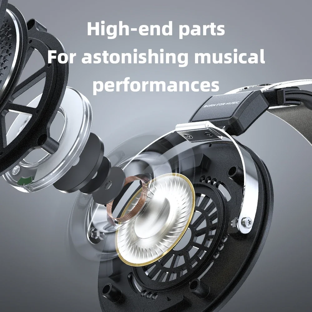 سماعات FiiO-JadeAudio Studio ، صوت HiFi لتسجيل الألعاب ، ميكروفون ، 50 عرض غشاء + سائق ، من من من ، من ، إلى ، JT1