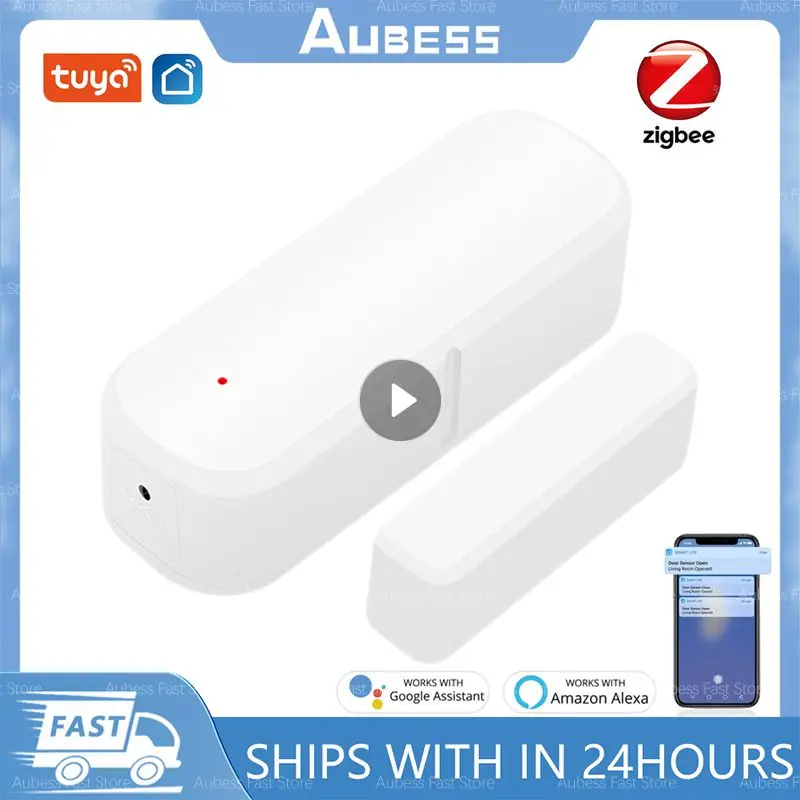 Tuya Smart ZigBee Door Window Contact Sensor Smart Home Wireless Door Detector Open/Close APP Remote Alarm Via Alexa Google Home
