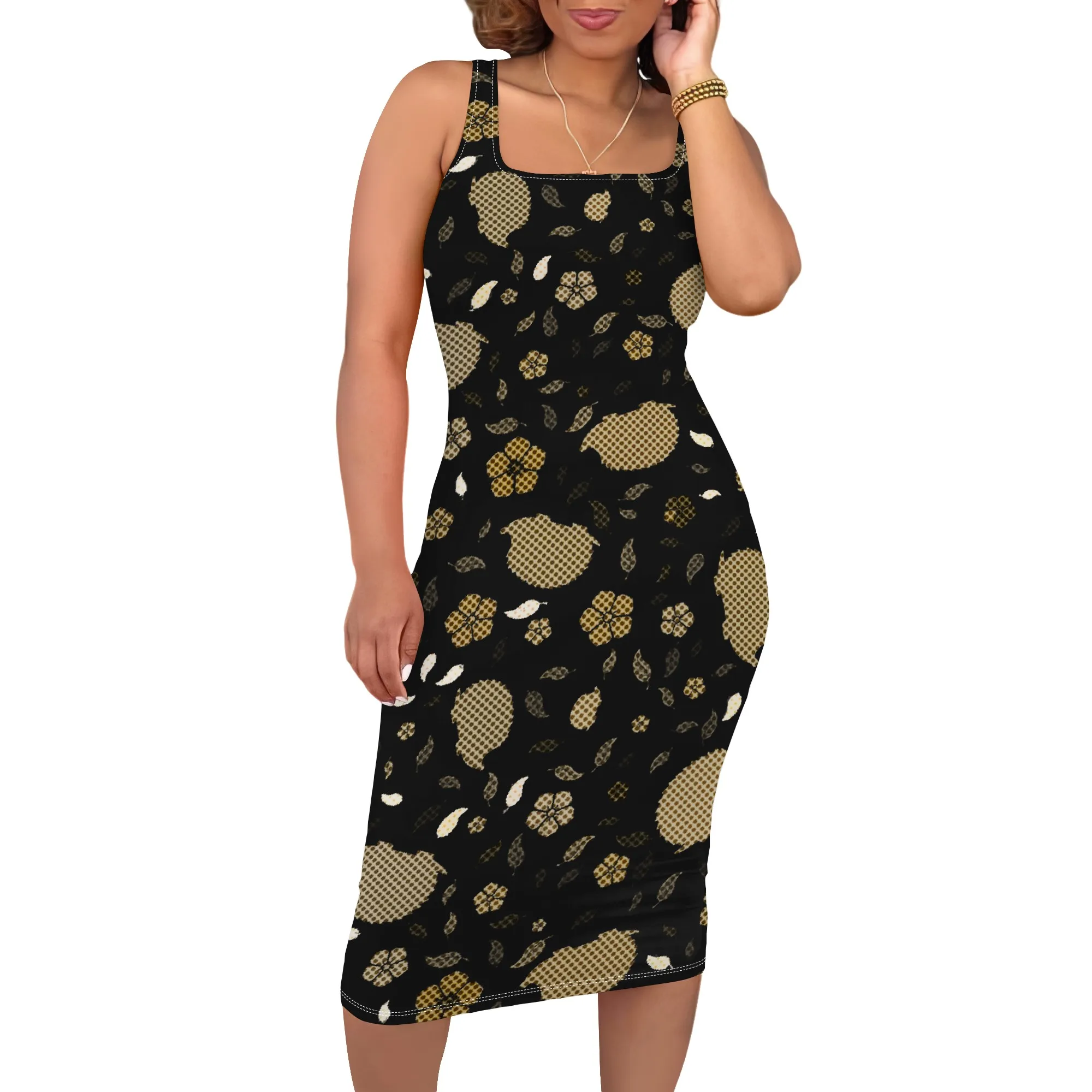 

Women's Sleeveless Summer Dress In Vibrant African Print Comfortable Fit For Chic Looks During