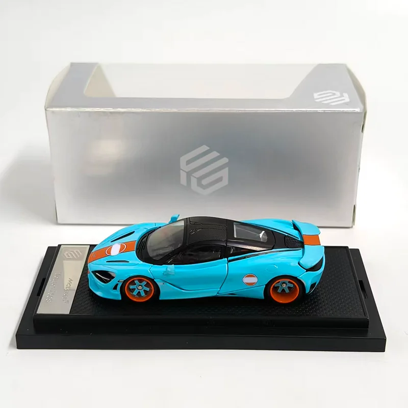 FG 1:64 مقياس 750S سبيكة معدنية نموذج سيارة مجموعة ثابتة مزينة هدايا العيد اللعب تذكارية Gif