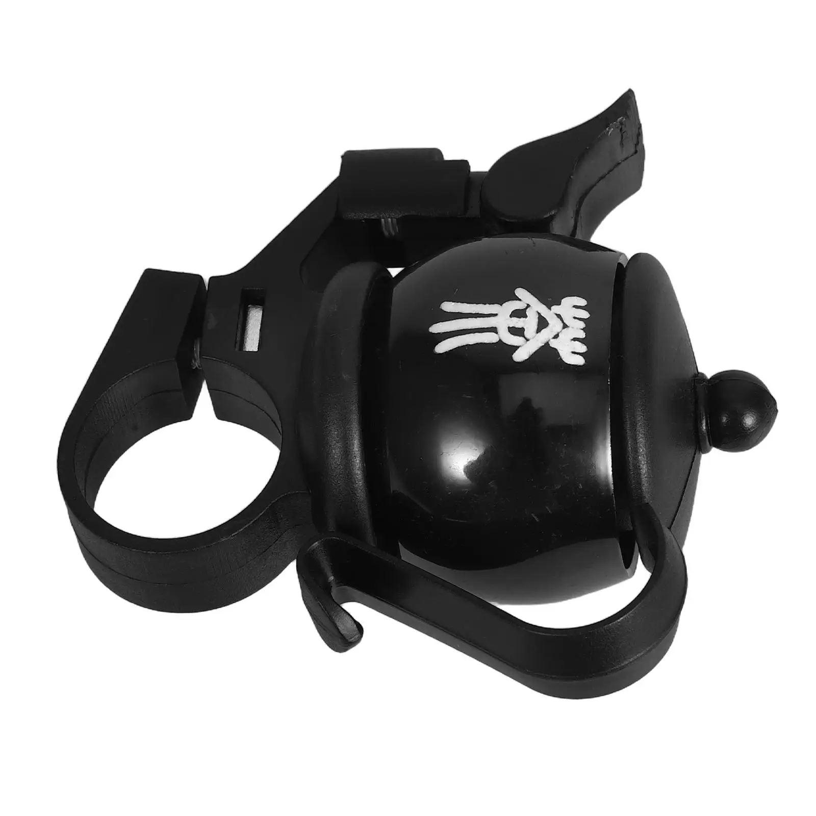 

Novelty Mini Teapot Shaped Bike Bell Black Aluminum Plastic Loud Clear Sound Handlebar Screw Bicycle Accessory