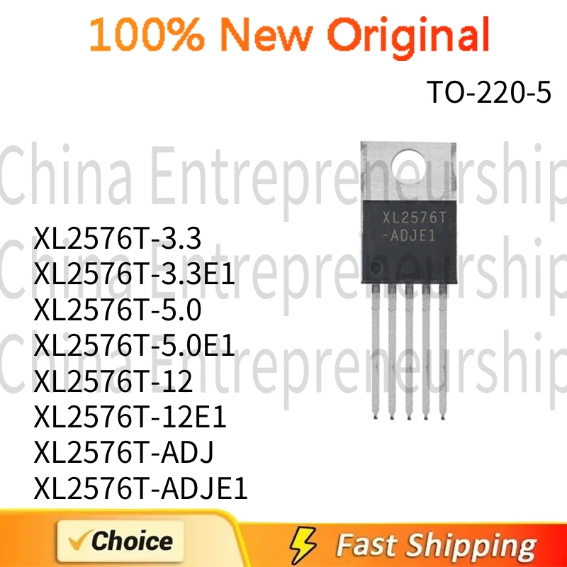 5 PCS TO-220-5 DIP XL2576T-3.3 XL2576T-3.3E1 XL2576T-5.0 XL2576T-5.0E1 XL2576T-12 XL2576T-12E1 XL2576T-ADJ XL2576T-ADJE1