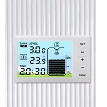 Water Tank Digital Water Level Gauge Solar Charging Water Level Monitor Water Liquid Tank Depth Temperature Monitor Tool