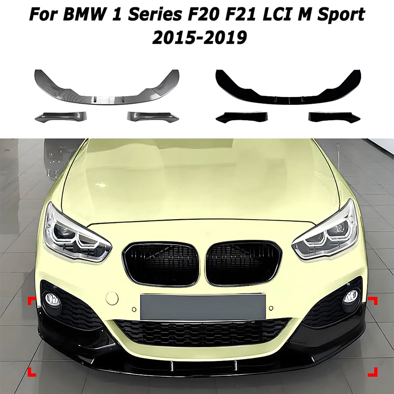 

Автомобильный передний бампер, спойлер для BMW 1 серии F20 F21 LCI M Sport 2015-2019, диффузор, сплиттер, внешняя тюнинг, автомобильные аксессуары