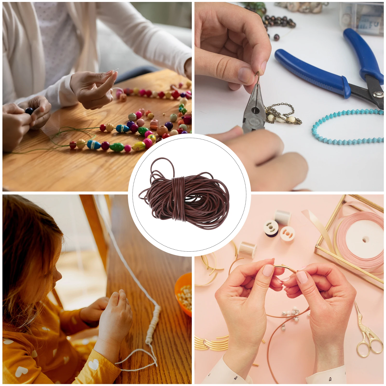 

Premium For Diy Bracelet Beads String Durable Flexible Jewelry Accessory Handmade Necklace Material 6Mm Braided