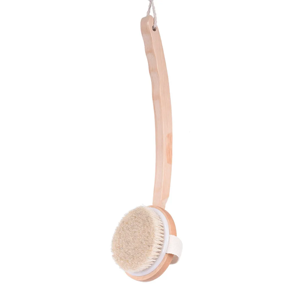 1Pcs Back Brush Bath Cleaning Brush Long Handle Detachable Hanging Rope Massage Scrub Skin Softener Bath Accessories for Men