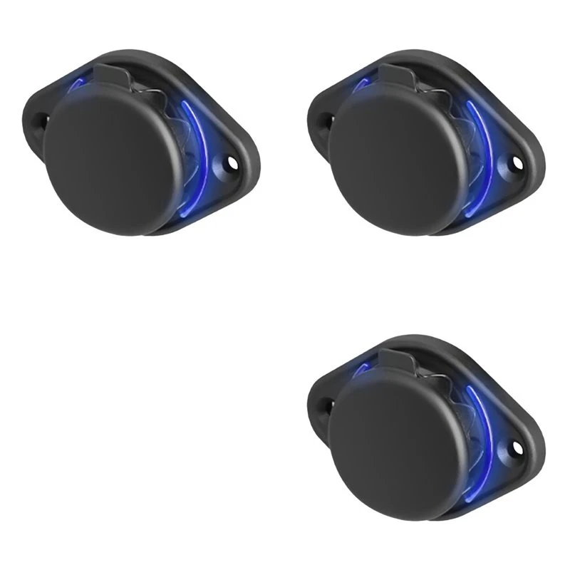 3X 12V 24V Car Boats Motorbike USB Type C Poweradapter Outlet Panel For Car, Motorbike, Bus, Rvs, Boats, And 12/24V-A97E