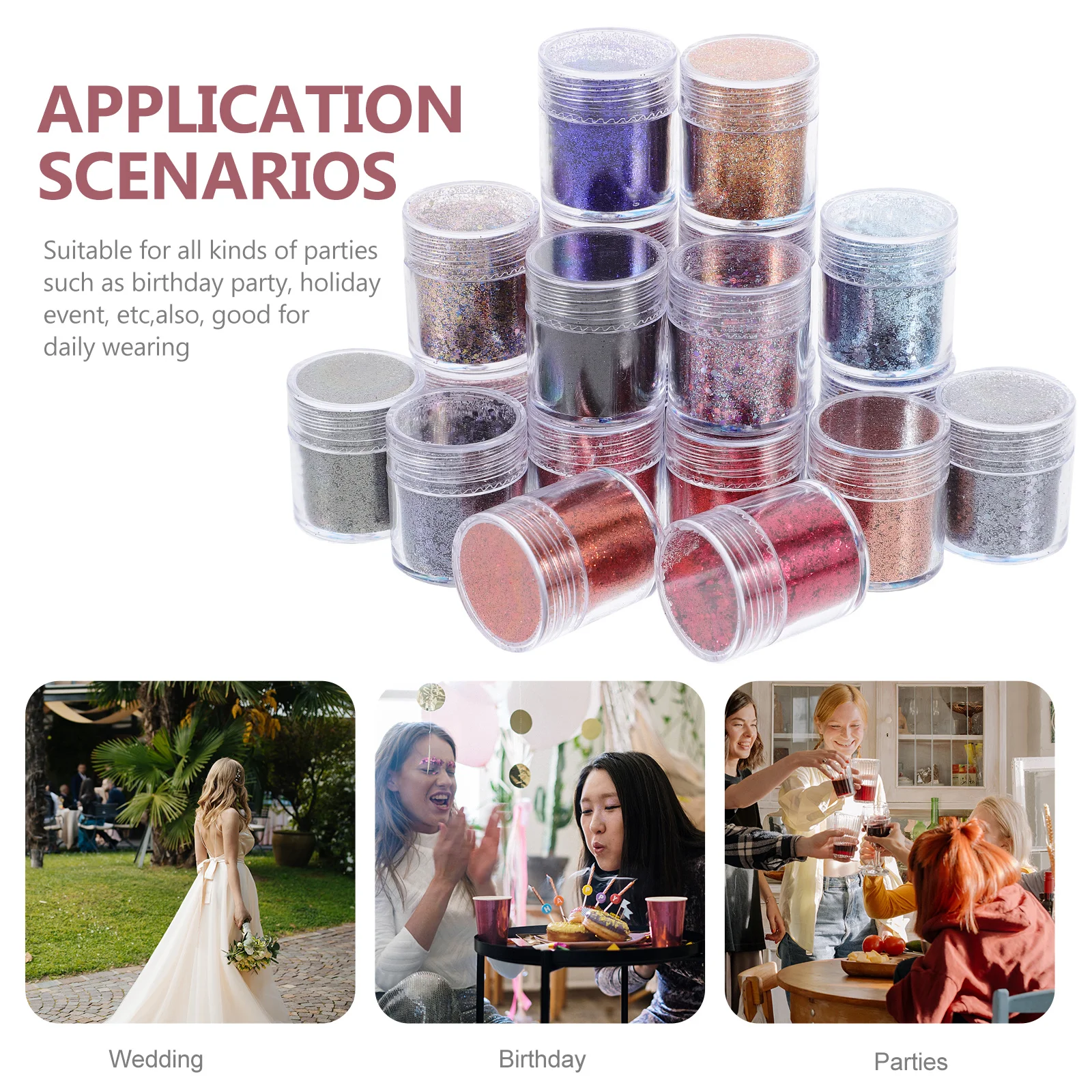 

20Pcs Nail Glitter Sequins Shiny DIY Creative Manicure Glitter Nails Supplies Nail Art Tools for Festivals Manicure Decors