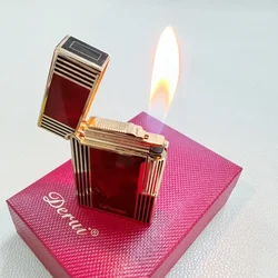 Derui-Side-sliding Sound Inflatable Lighter, Metal, High-end Quality, Men's Light, Luxury Gift, New