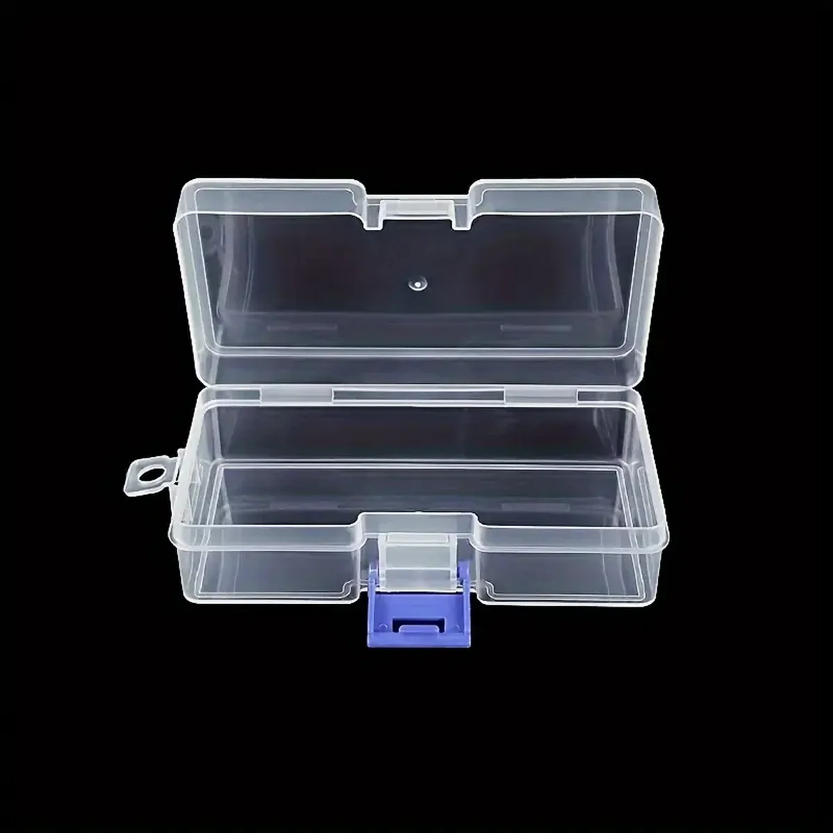 5pcs Transparent Lockable Empty Box, Rectangular Plastic Storage Box, PP Packaging Parts Box, Stationery Storage Box With Lid