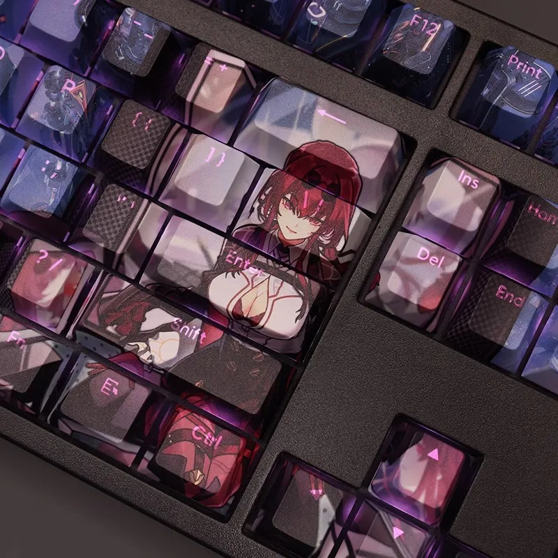 

Honkai:Star Rail 15 Style Translucent PBT Backlit Keycap For 61/87/104/108 Keys Keyboard Decor Fans Otaku Game Player Prop Gift