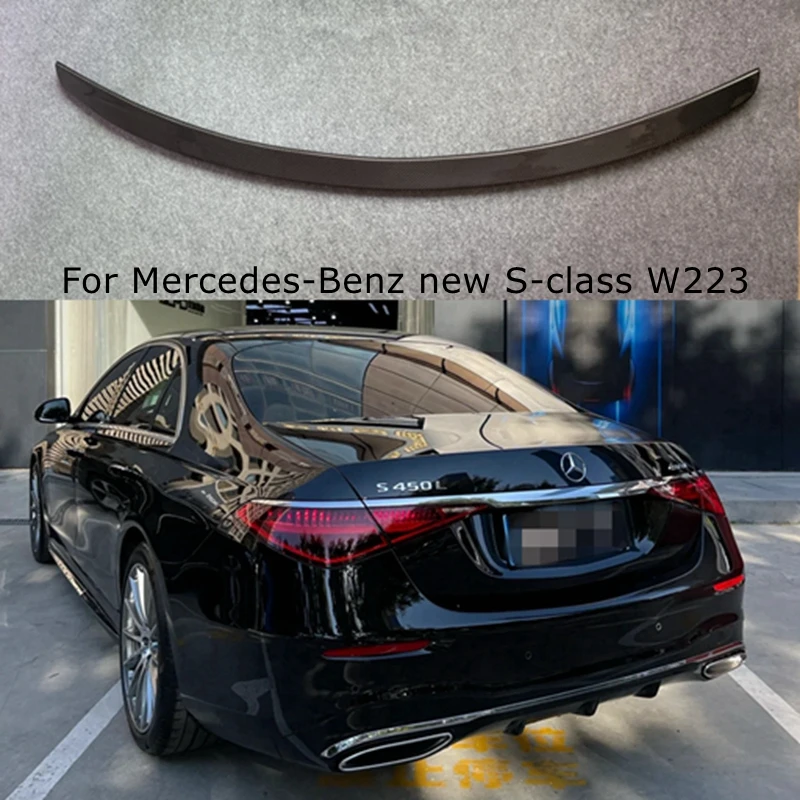 

3 style For Mercedes-Benz new S-class W223 S480 S500 S680 2021+ car trunk trunk lip wing carbon fiber spoiler