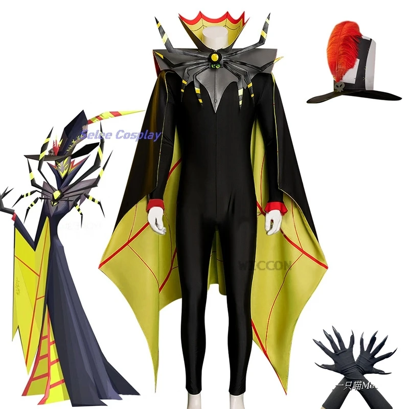 Hasbin Zestial Cosplay Costume Cloak Overlords of Hell Cosplay Roleplay Clothes Uniform Men Demon Halloween Party Fancy Outfit