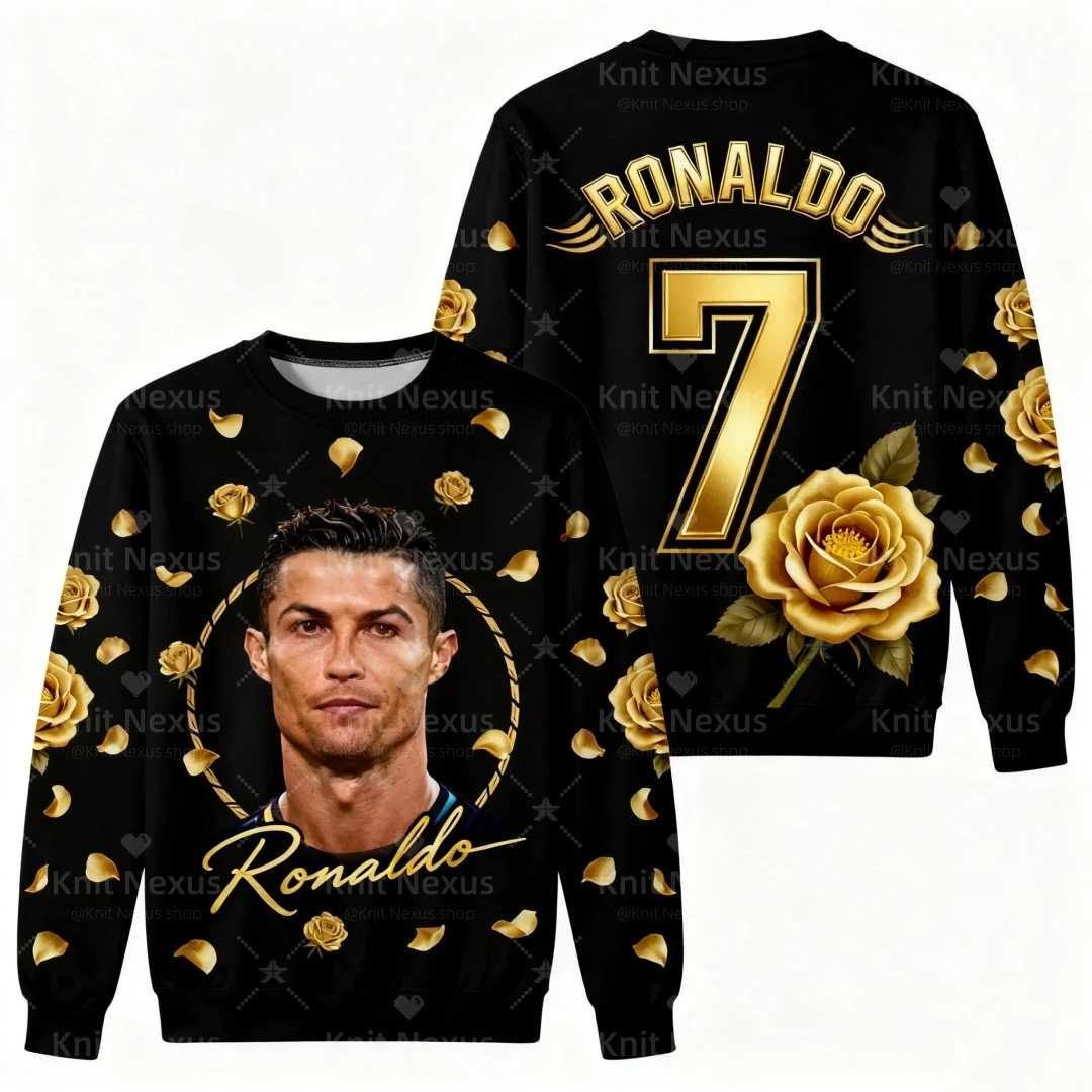 

2025лду Роналду, памятные футбольные толстовки, осенние модные детские толстовки для отдыха Y2K, мужские и женские толстовки