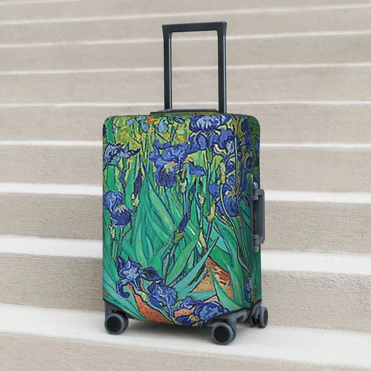 Vincent Van Goghのアイリス スーツケースカバー 保護弾性旅行荷物プロテクターカバー 18～32インチ用