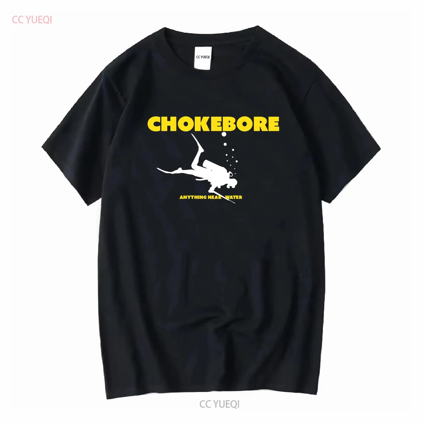 Chokebore Diver T Shirt w Amrep NOISE back logo vintage Washed Soft homme Casual Top For Everyday Wear graphic streetwear