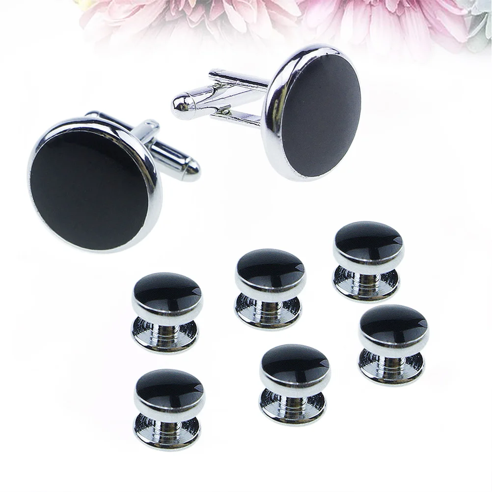 

8 Pcs Cuff-link Oil Drip Cufflink Suits for Men French Set Mens Cufflinks and Studs Man