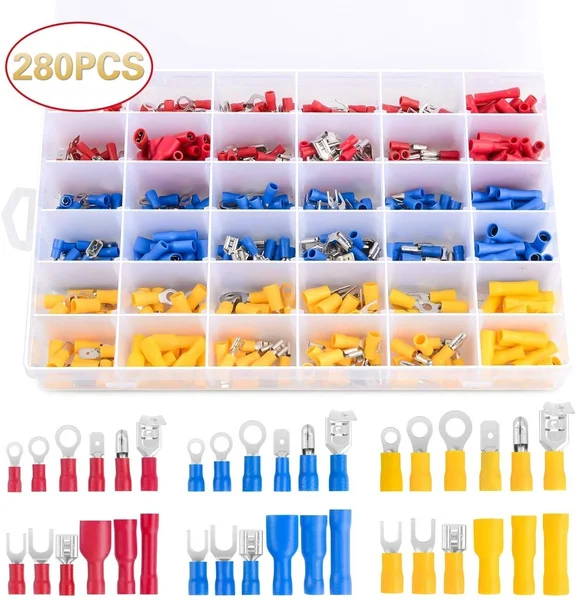 

480/300/280PCS Assorted Spade Terminals Insulated Cable Spade Terminal Connectors Spade Terminal Kit