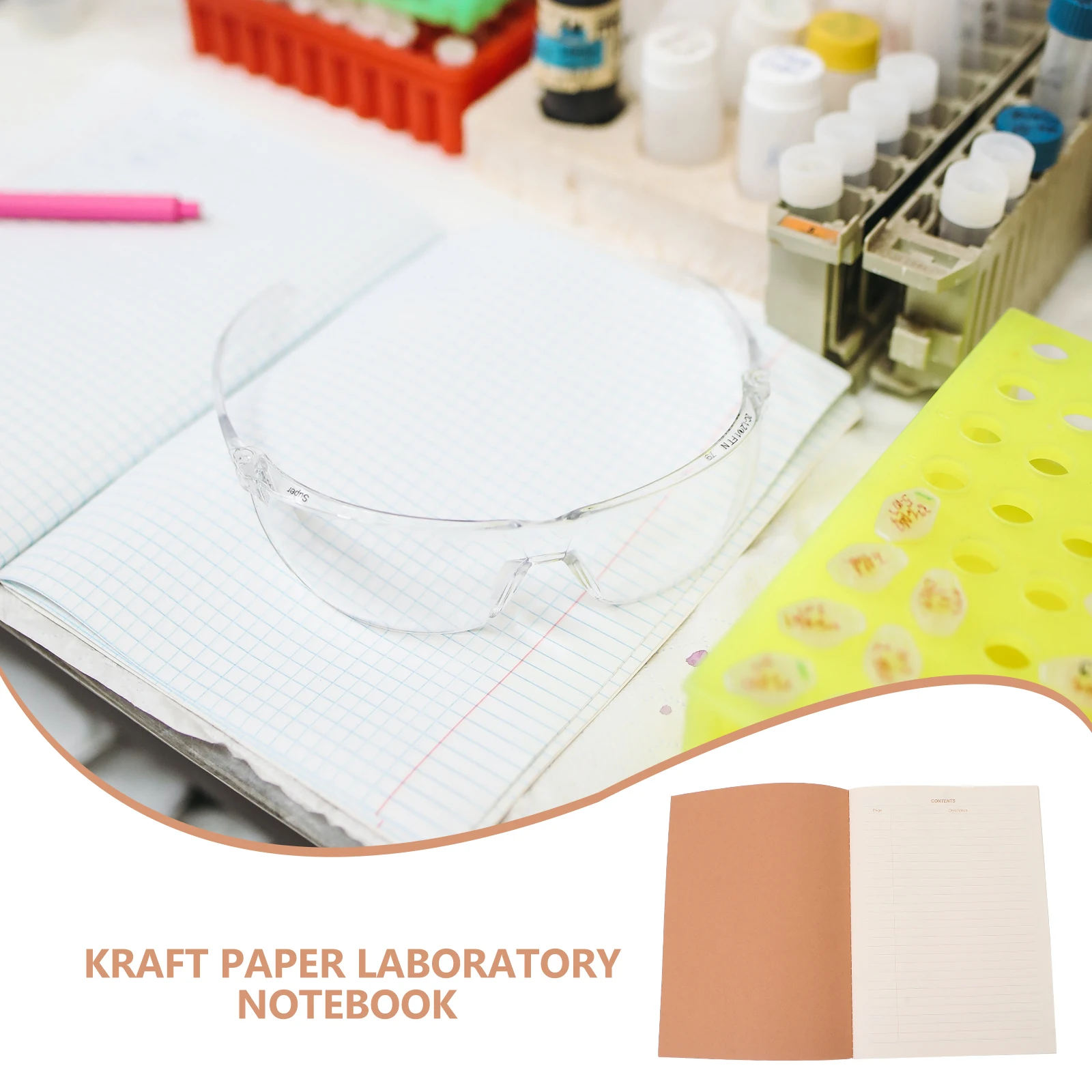 

1pc Laboratory Notebook Experiment Writing Pad Research Natural Material Proper Thickness Fade Resistant Chemistry