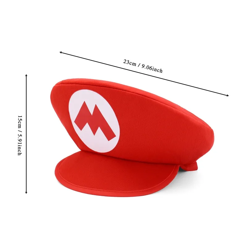 سوبر ماري سلسلة تأثيري قبعة ماريو بروس لويجي لعب الأدوار الدعائم أنيمي الأجهزة الطرفية الأطفال هالوين حفلة عيد ميلاد لوازم