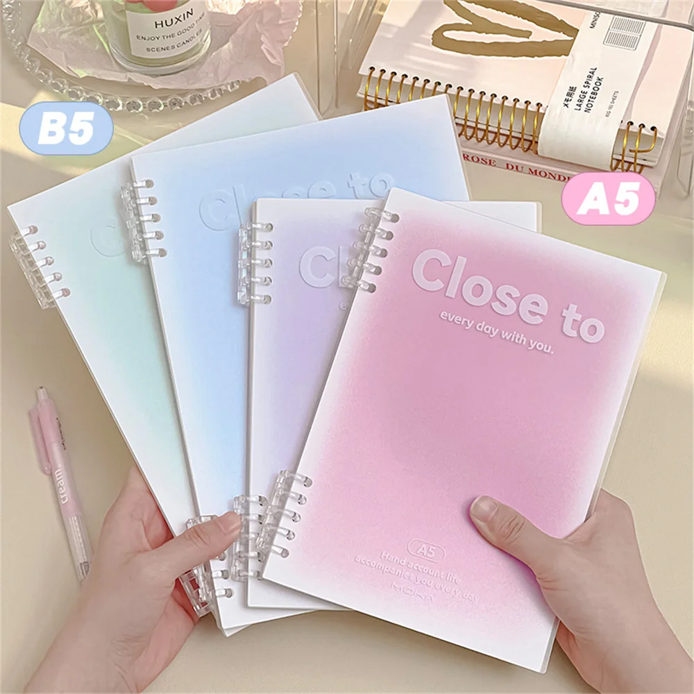 B5/A5 Loose-Leaf Notebook 60 Sheets Binder Lined Book Kawaii Note Set Korean Stationery School Office Supplies Students Writing