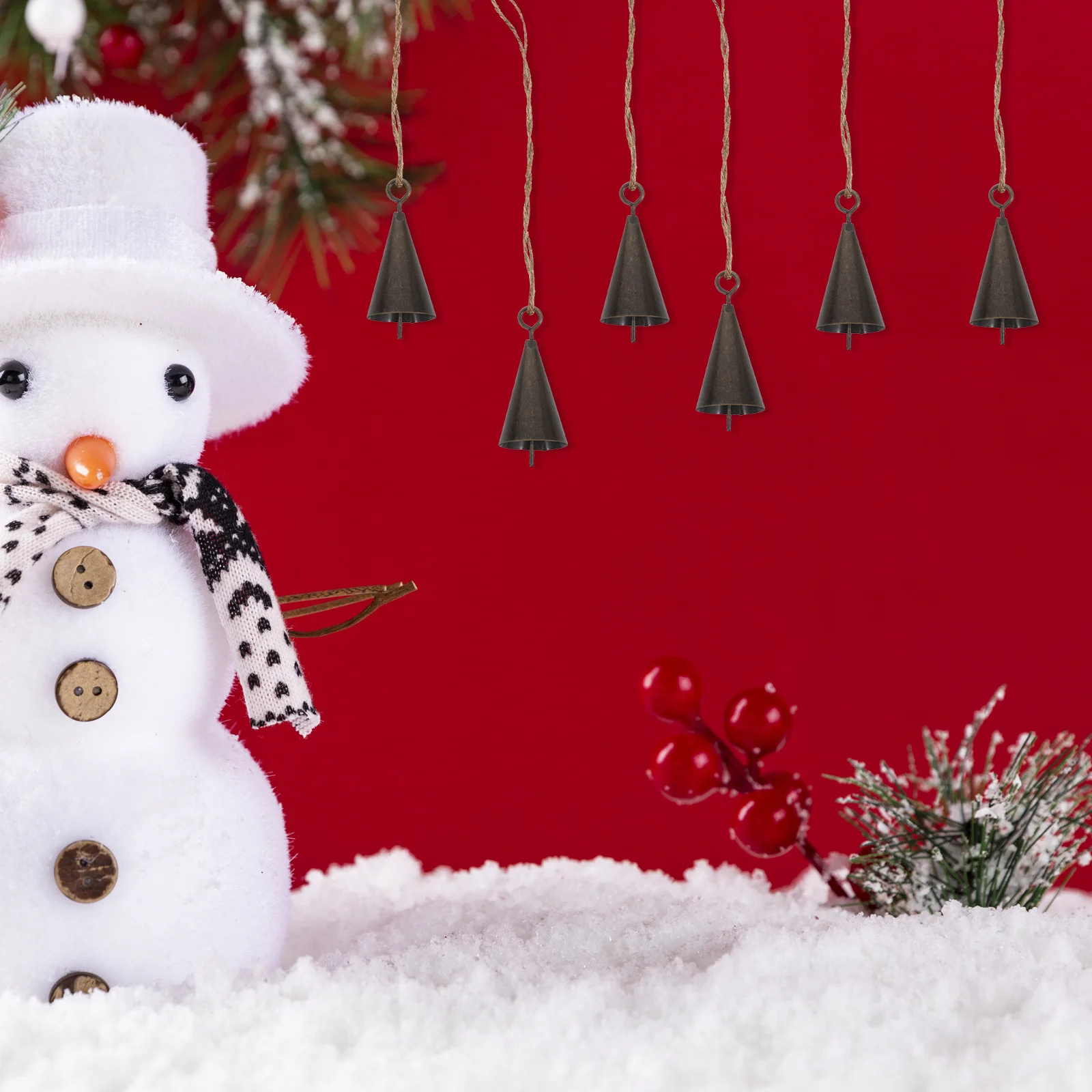 10 قطعة أجراس الحديد خمر ريفي اليدوية أجراس الزخرفية للحرف اليدوية ومشاريع DIY زينة عيد الميلاد الساحرات الجرس #5