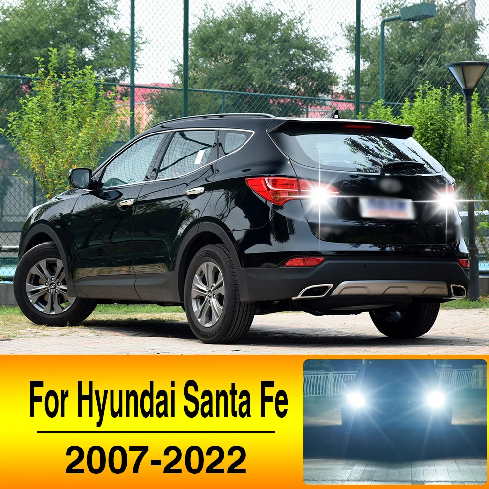 2Pcs LED Backup Back Up Reverse Light Bulb White Error Free For Hyundai Santa Fe 2007-2015 2016 2017 2018 2019 2020 2021 2022