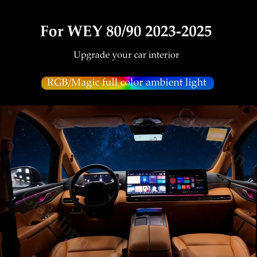 Gialulimn Ambient Light For weipai WEY 80 90 2023-2025 LED Lighting Backlight Atmosphere Lamp Kit lumini ambientale Ambiente