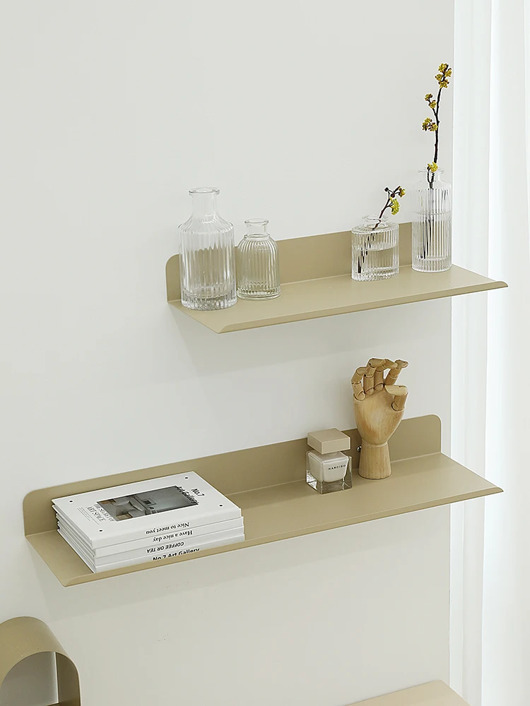 

Nordic Sle Wall Mounted Iron Art elf Simple Living Room Decorative Partition Board Horizontal Split Board Storage Organizer