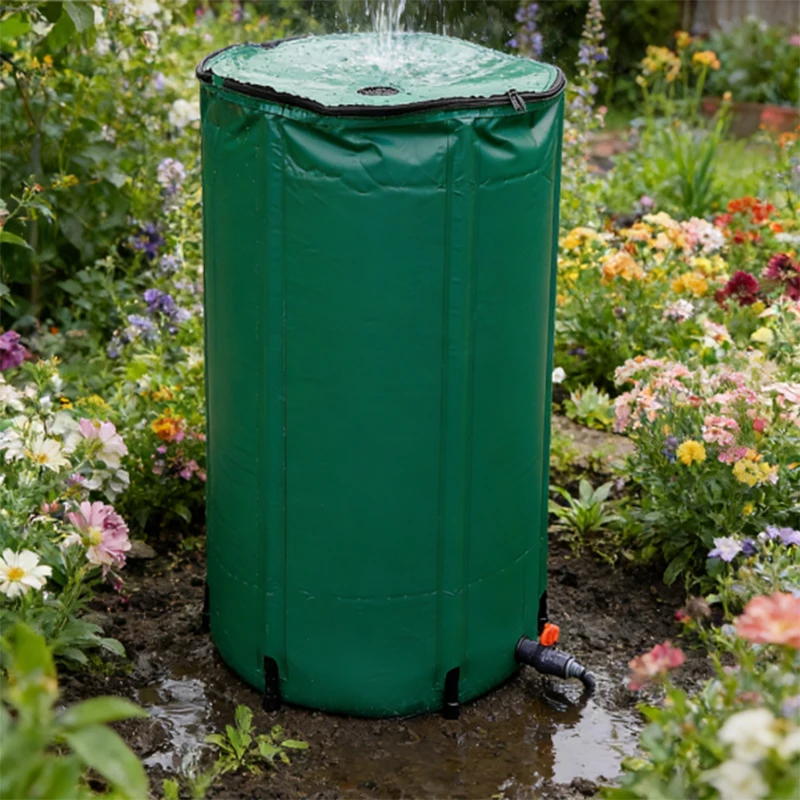 500L Affordable And Durable PVC Rainwater Collector For Garden Irrigation And Car Washing Rain Water Storage Tank