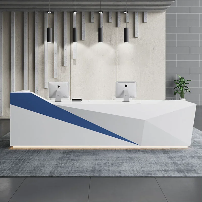 

Reception Desk Modern Commercial Office Furniture Beauty Salon Bar Front Desk Reception Hotel Counter Office Table Cool Design