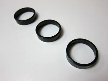 Aluminium ring voor Climatronic wijzerplaat - set van 3 ringen glanzend zwart - voor VW Golf Jetta MK5, Passat B6 EOS nieuwe Scirocco Tiguan