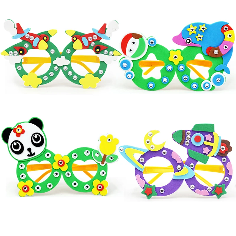 5pcs eva diamant brille brille knutselen spulle tjes voor kinderen kreative kinder spiel räume party bevorzugungen zum geburtstag