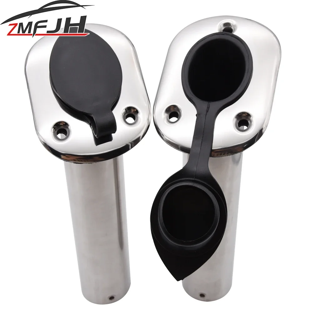 1/2PCS Stainless Steel Fishing Pole Stand Flush Mount Boat 15/30/90 Degree Fishing Rod Holder For Marine Boat Accessories