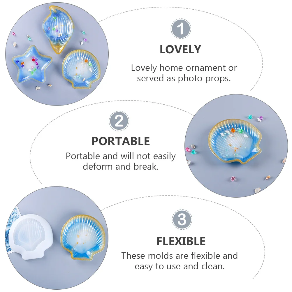 

DIY Crystal Epoxy Mold Irregular Silicone Art Mold for Small Plate Decorative Dish Craft Flexible Easy Clean Silicone Moulds