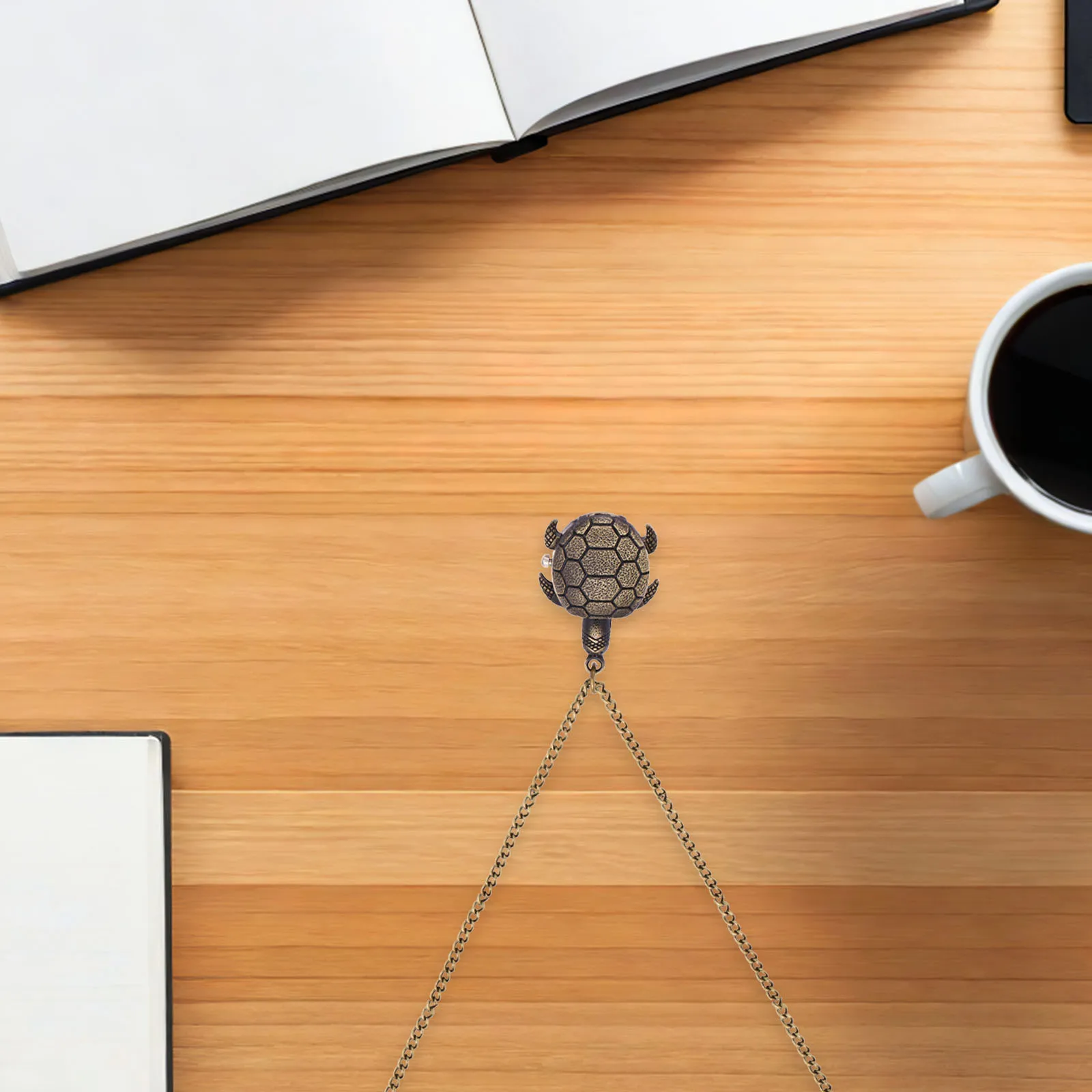 1 قطعة ساعة الجيب الكوارتز الرجعية الكلاسيكية سبيكة السلاحف تصميم سلسلة هدية نمط السلحفاة ساعة الجيب