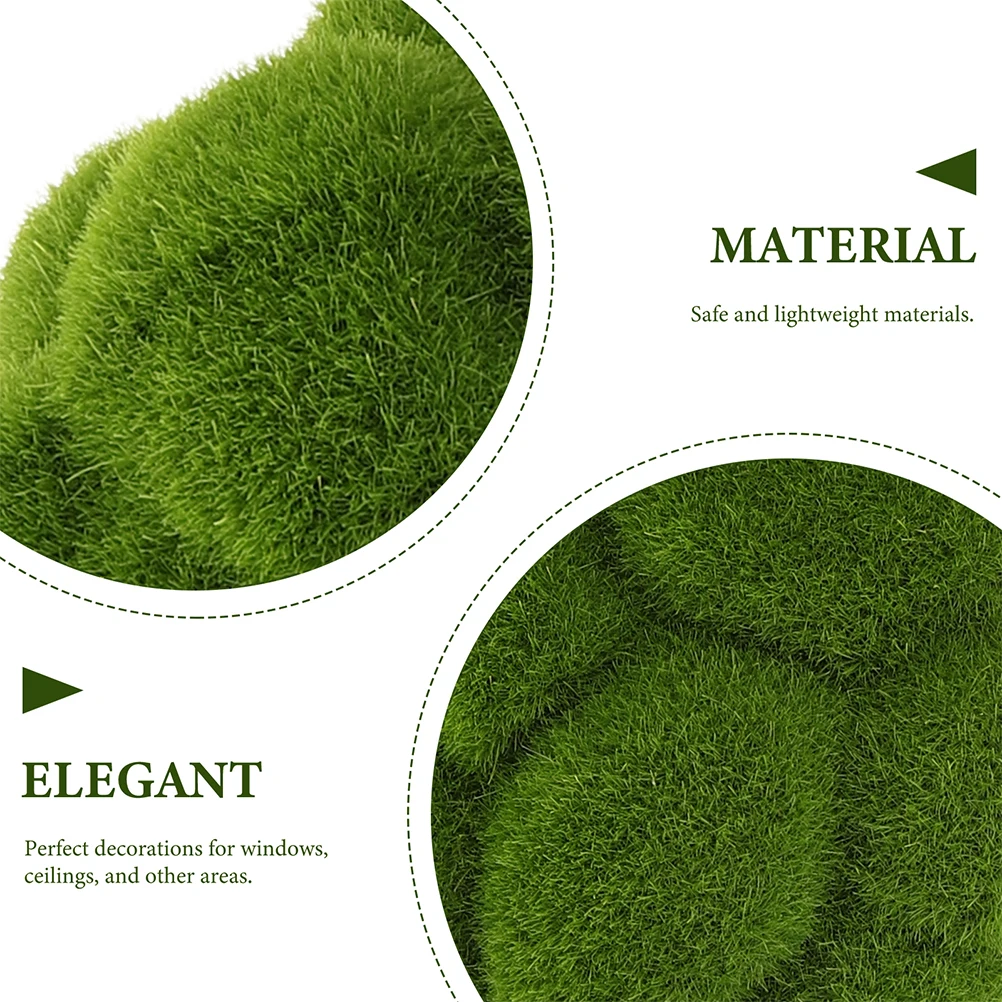 

3pcs Simulation Moss Artificial Plant Topiary Balls Decorative For Home Wedding Party Hanging Landscape Fake Grass Balls