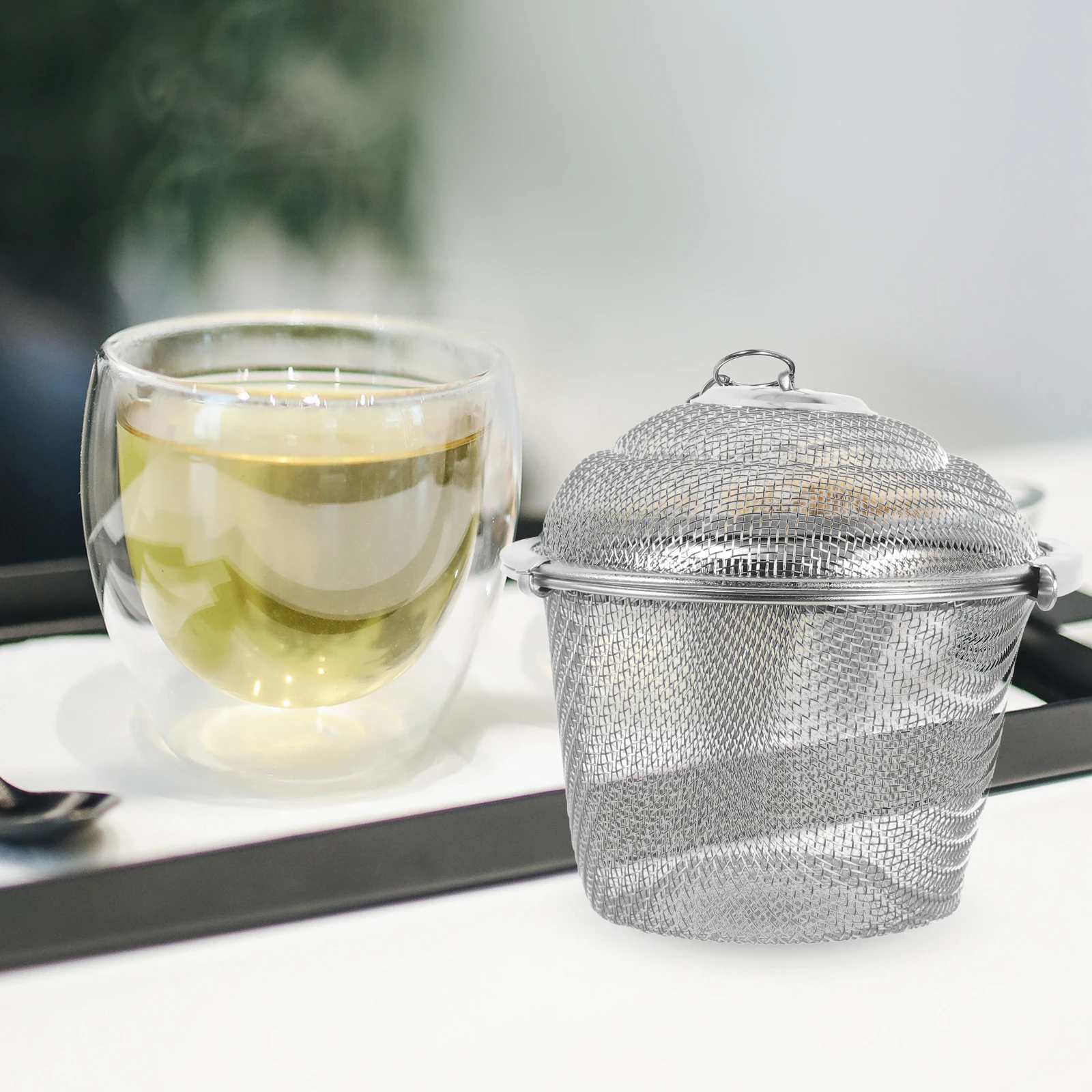 Colador Infusor de té de acero inoxidable, práctico colador para té de hojas sueltas con sabor completo y filtro, 1 Uds.