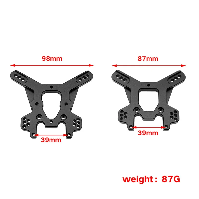 2 Stuks Metalen Schoktoren Tkr5428 Tkr5429 Tkr5401 Mt410 Voor Tekno Et48.3 Rc Auto Upgrade Onderdelen Accessoires, Zilver