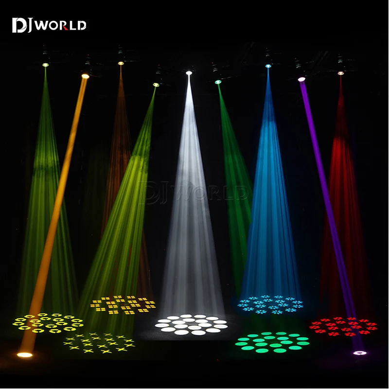 DJWORLD Strahllicht 120 W Moving Head Bühneneffektbeleuchtung DMX Lichter Leier für DJ Disco Bar Hochzeit Party Theater Karaoke Club