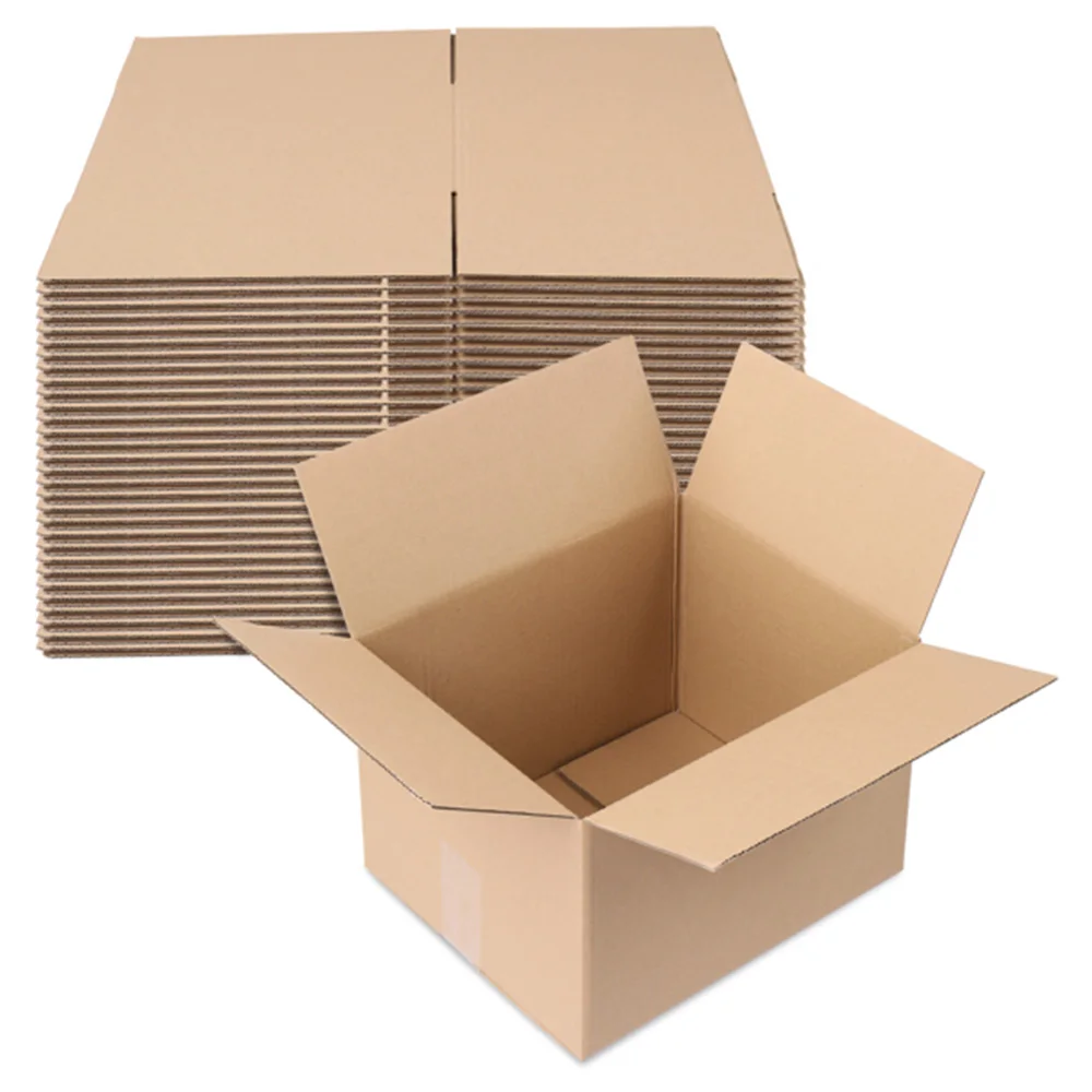 

50pcs 30.5x25.4x20.3 3mm thick corrugated cardboard box in kraft paper color