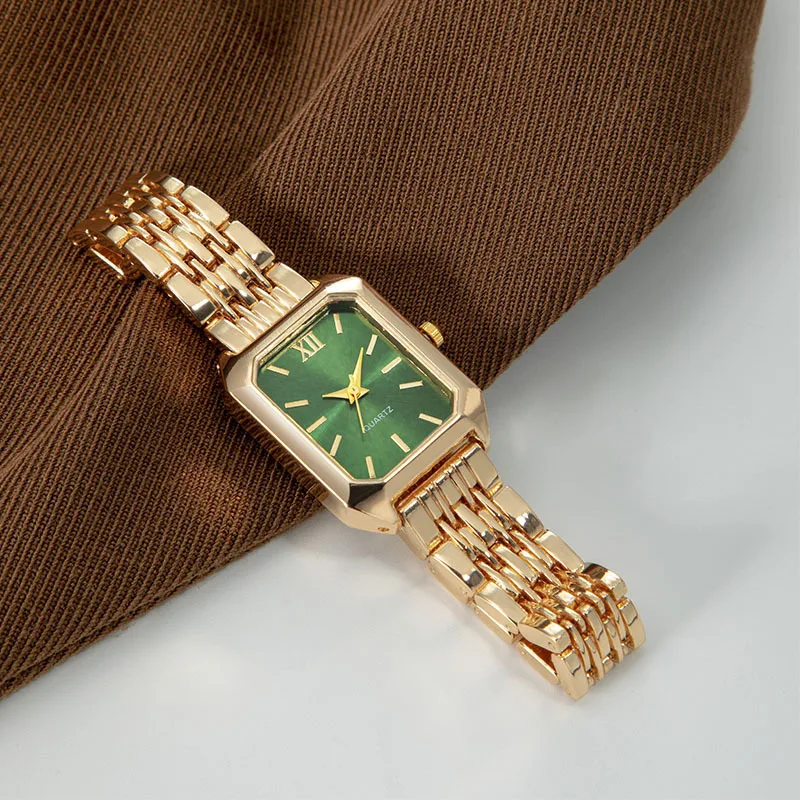 

2 шт./компл., роскошные женские часы, наручные часы со стальным ремешком, женские кварцевые часы с ремешком из сплава, женские часы, праздничный подарок на день Святого Валентина