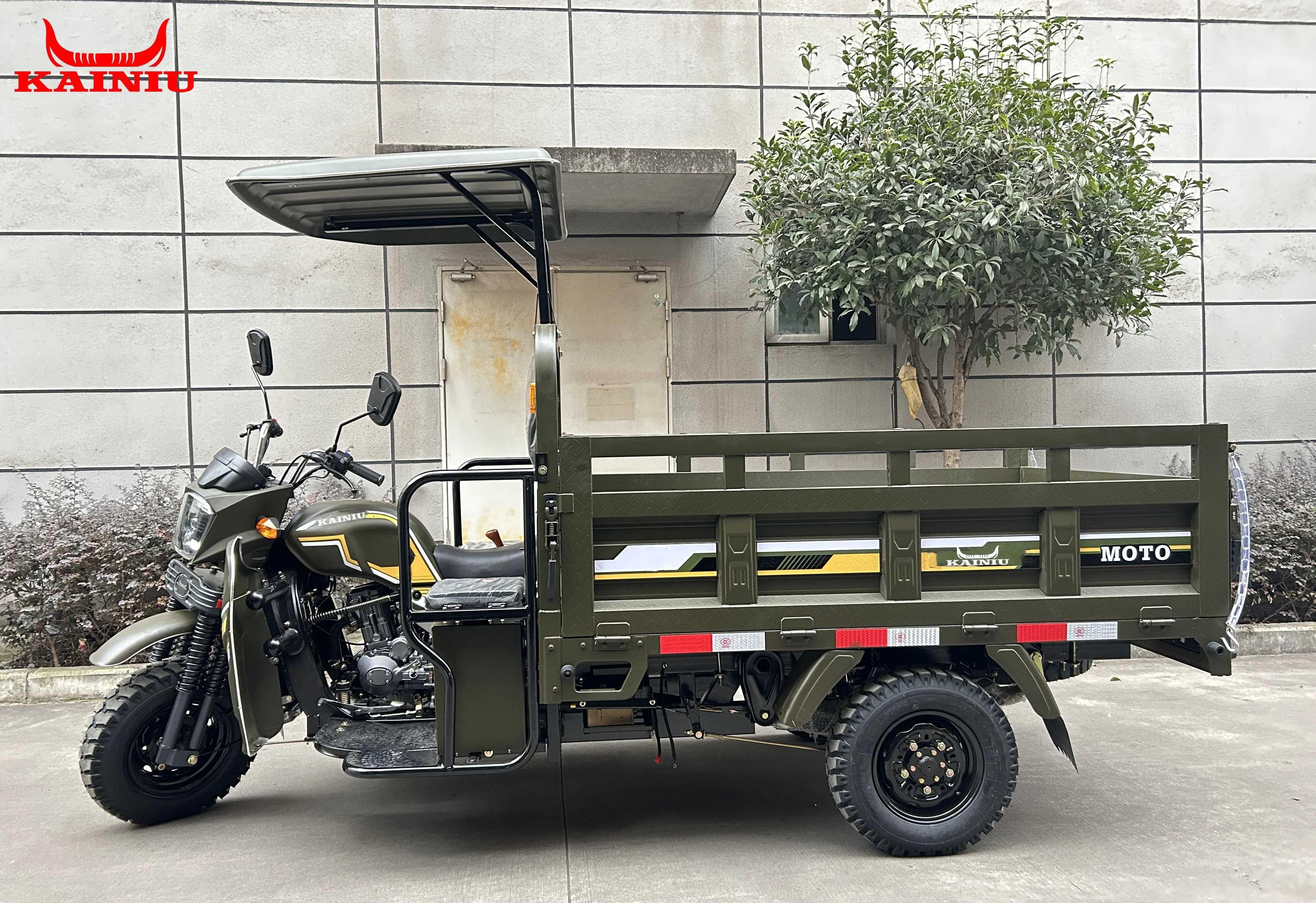 Custom Design Global Distributors Wanted 3-wielige motorfietslading KAINIU Nieuwe Q3 met geluid en dakschijf Driewieler met hoge capaciteit