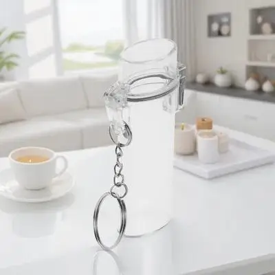 Waterproof Lighter Case Cigarette Travel Protective Keychain Sleeve Cover Container Organizer Holder Clear Portable