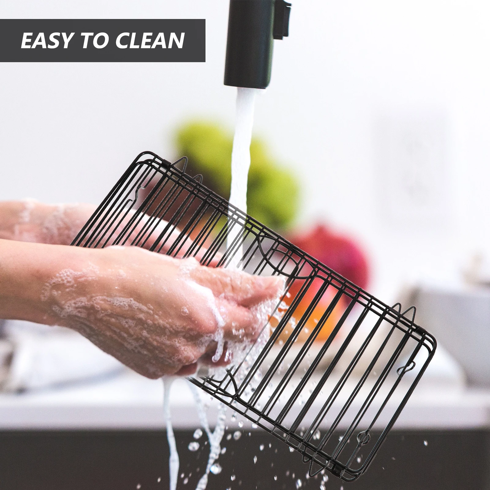 

Foldable Cooling Rack High Carbon Steel Wire Large Capacity Cake Bread Mesh Kitchen Tools Easy Storage Use Baking BBQ