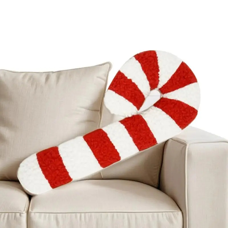 Christmas Pillow Cute Plush Pillow Christmas Decoration Lollipop Pillow Candy Cane Throw for Sofa Window Sill Couch and Bedroom