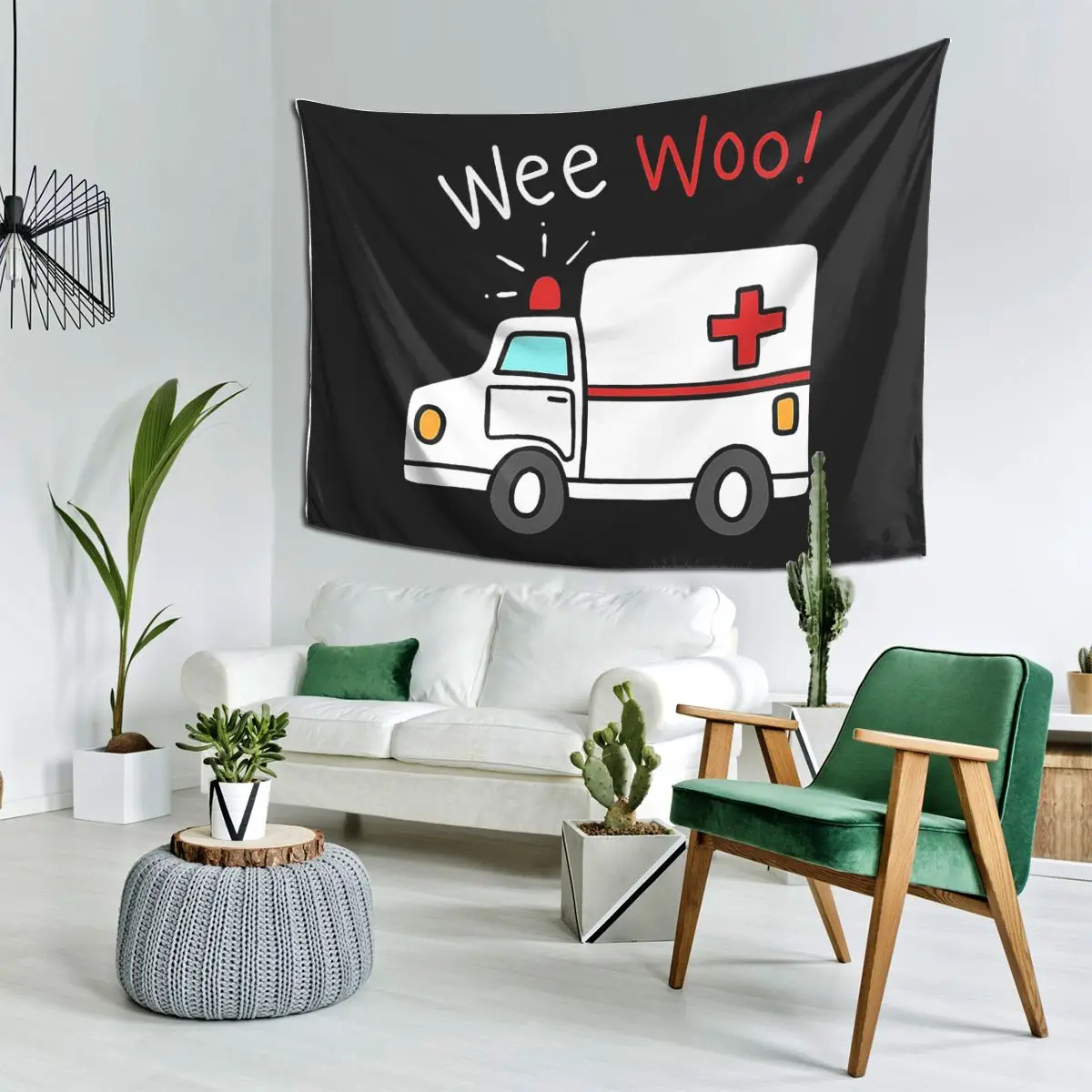 Paramedic Ambulance Tapestry Decor Art Aesthetic Tapestries for Living Room Bedroom Home Wall Cloth Wall Hanging
